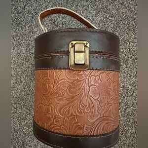 Vintage hand tooled bucket purse